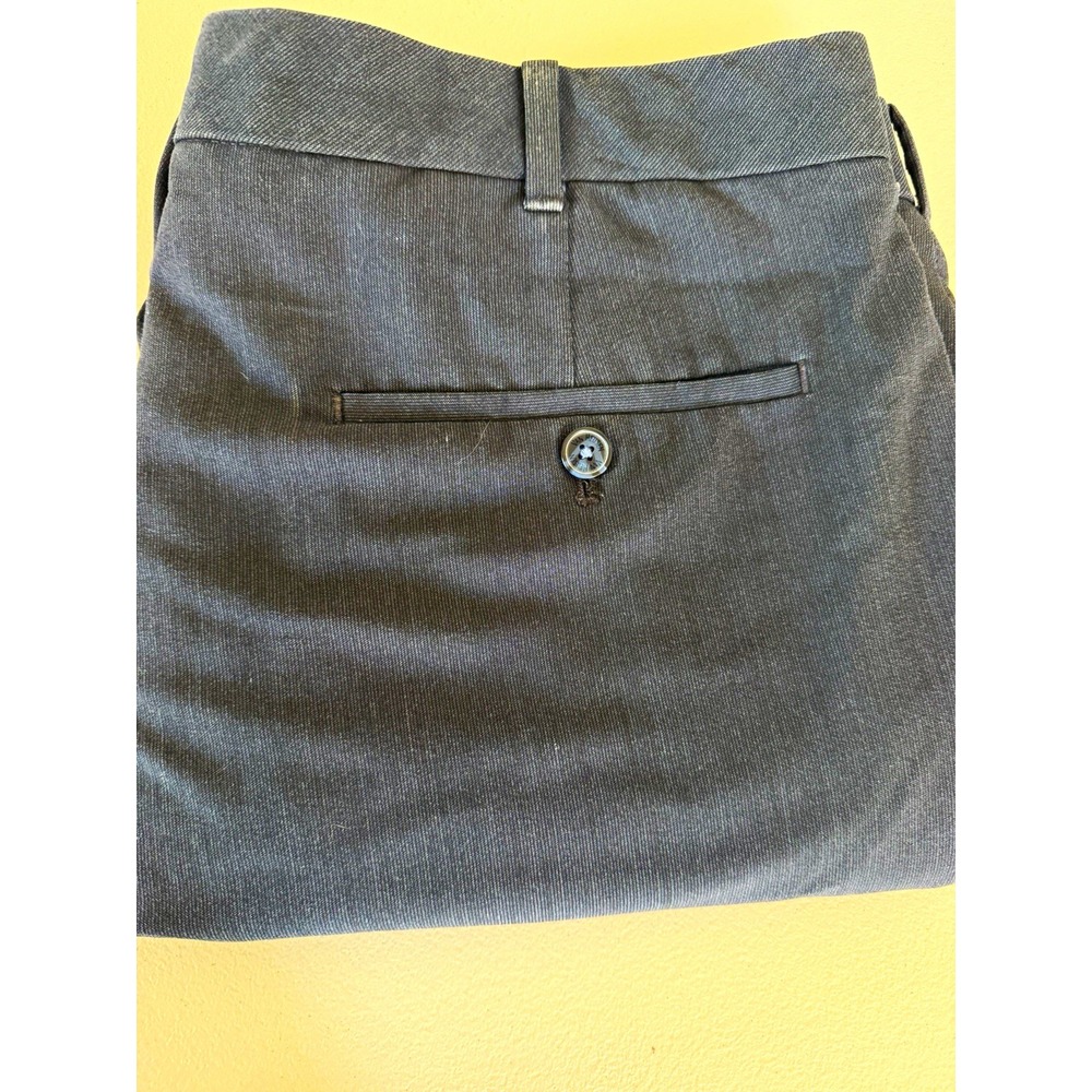 Van Heusen Men's Blue Twill Dress Pants 34x30 Classic Fit Straight Flat Front